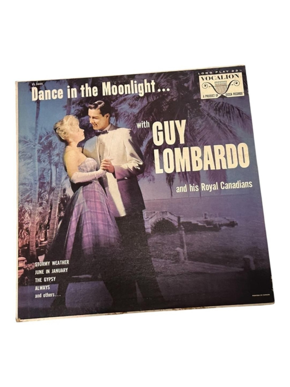 Vintage Guy Lombardo Vinyl LP Dance In The Moonlight Vocalion Black Canada